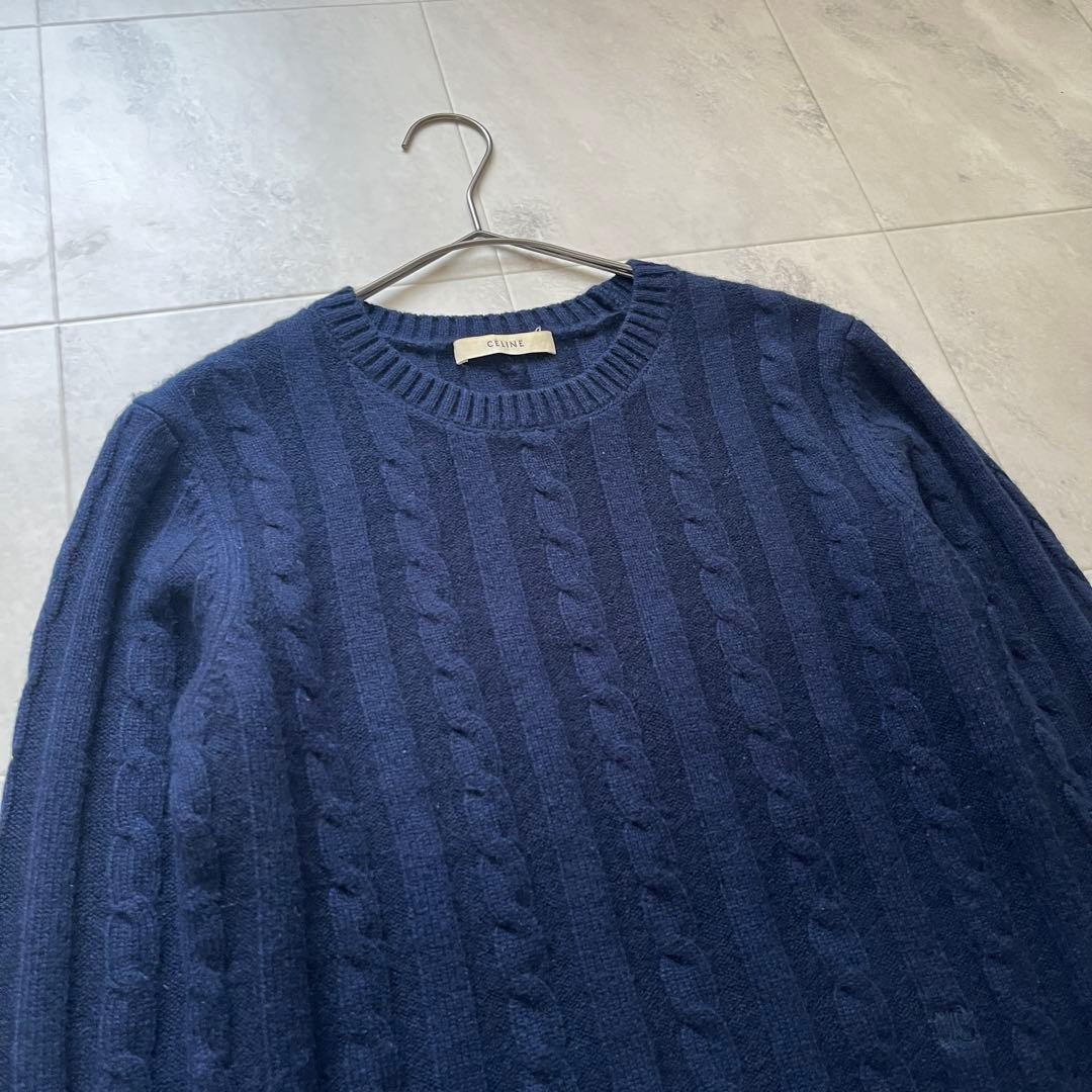美品♡セリーヌ フィービー期 カシミヤ100% ケーブルニット トリオンフ