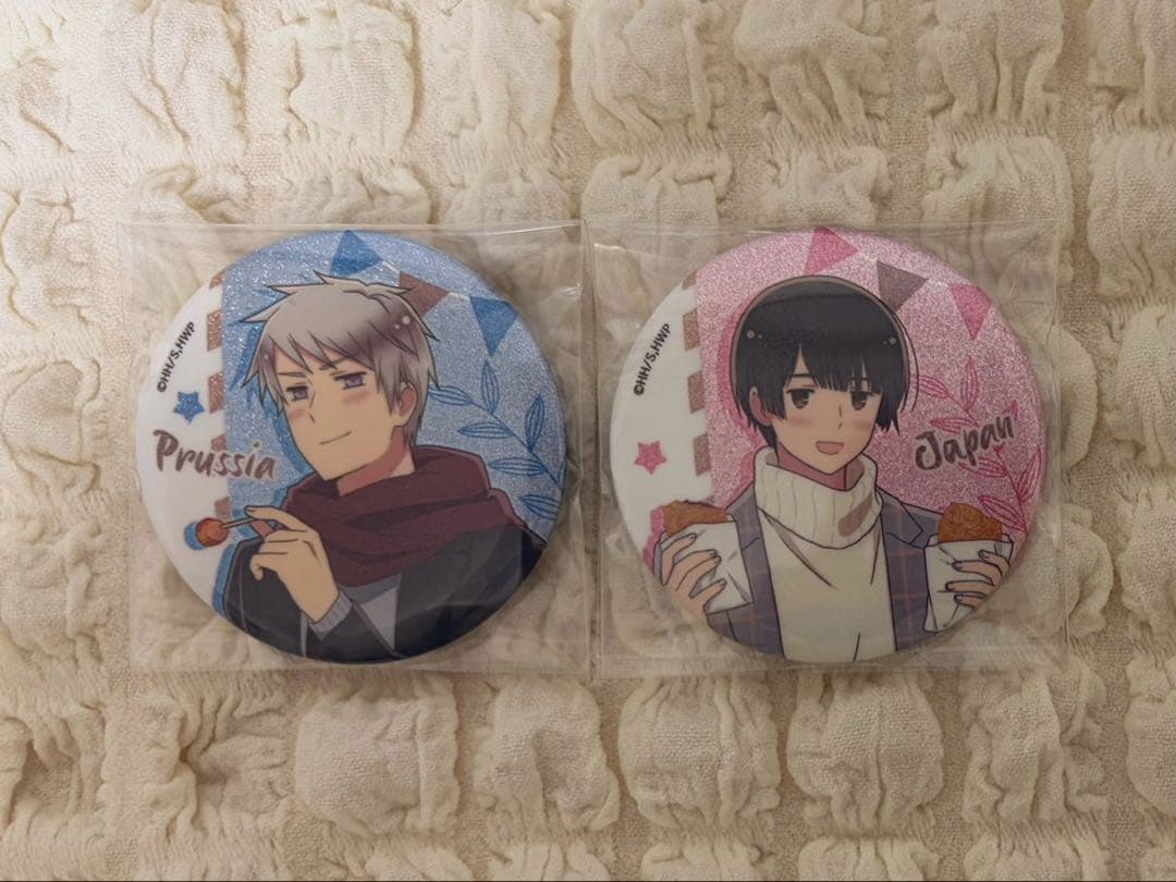ヘタリア 缶バッジ 食べ歩き 日本 プロイセン - メルカリ