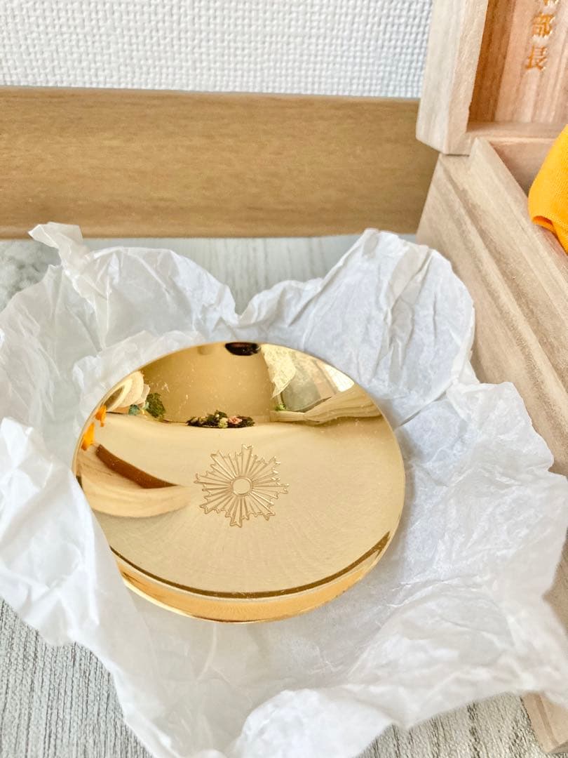 桐箱入】金盃/金杯3個 純金の24KGP 永年勤続表彰記念 大阪府警察本部長