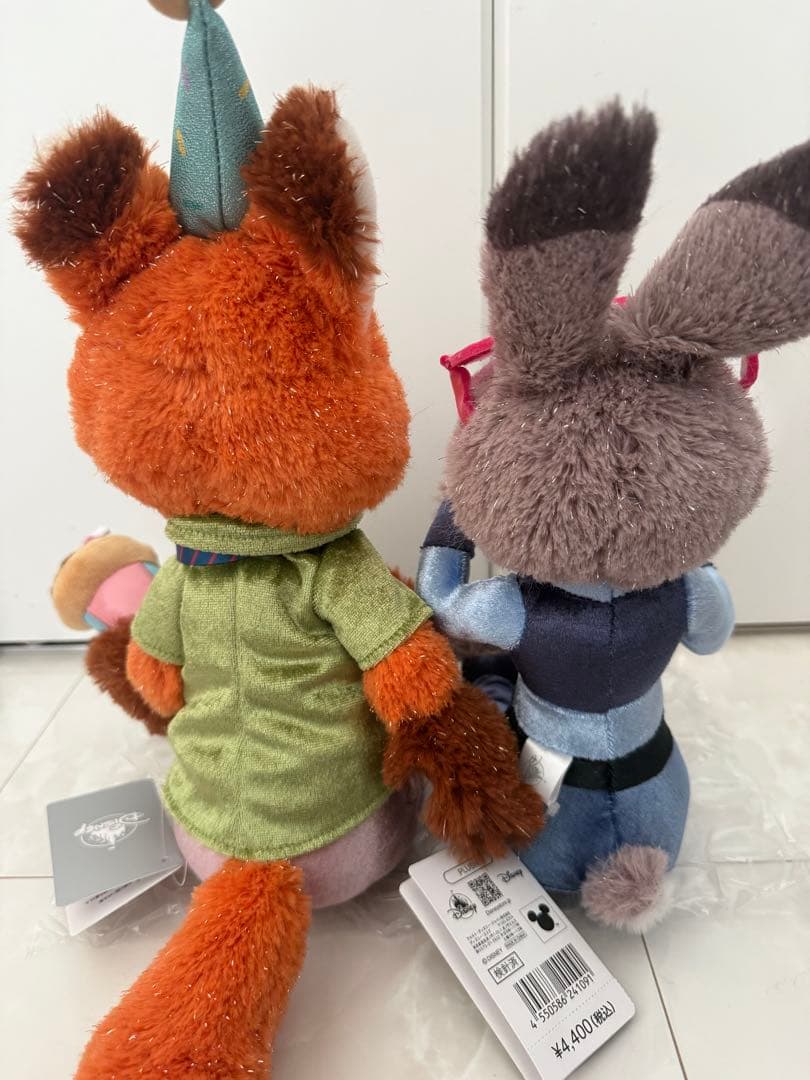 ズートピア ディズニーストア ジュディ ニック ぬいぐるみ 10周年　2体セット