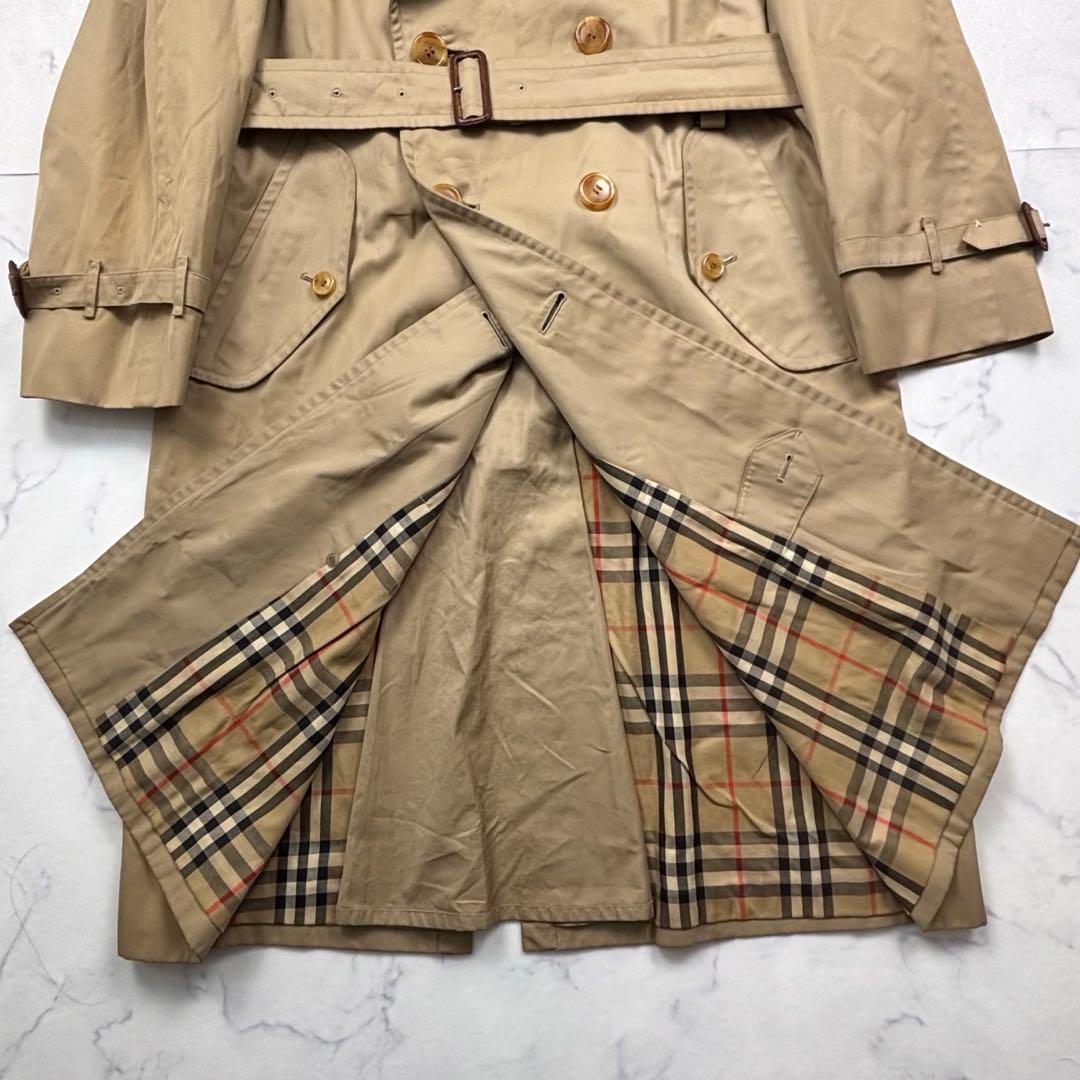 逸品】バーバリーズ ダブルロングトレンチコート ハニーベージュ XL