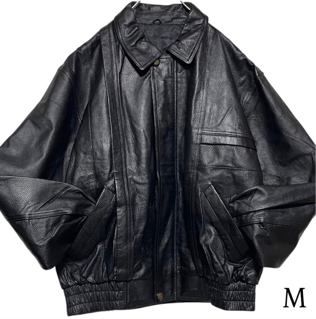 未使用級【vintage】羊革 本革ラムレザーシングルライダースジャケット 黒M 未使用級【vintage】羊革 本革ラムレザーシングルライダースジャケット