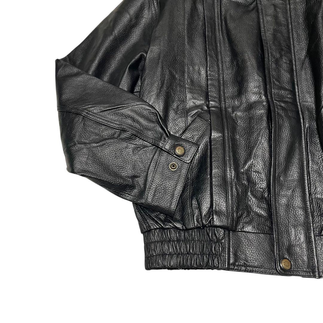 未使用級【vintage】羊革 本革ラムレザーシングルライダースジャケット