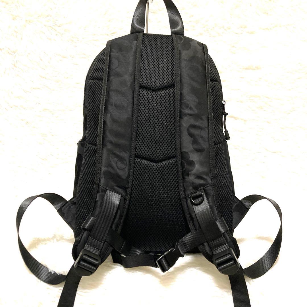 極美品✨MARY QUANT マリークワント デイジー 総柄 リュック ブラック