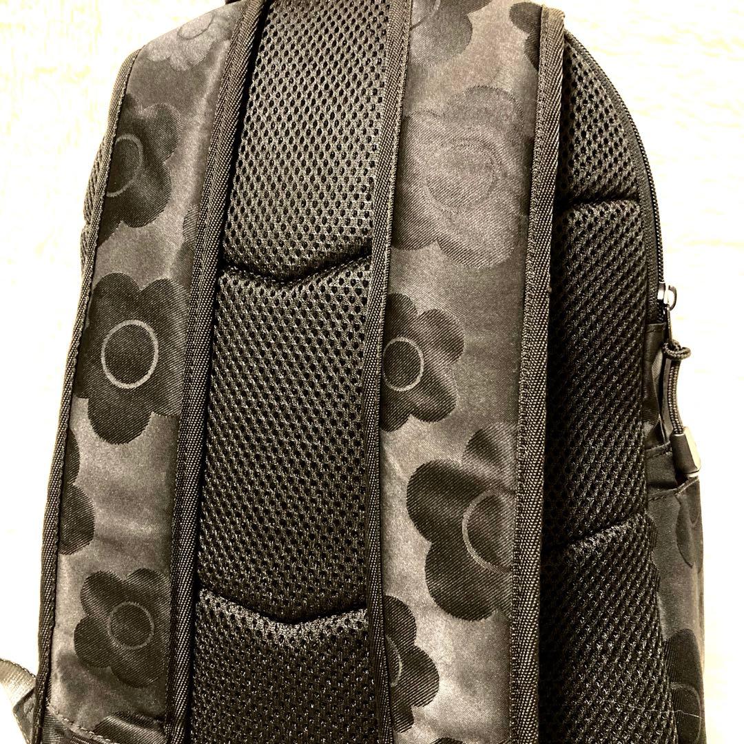 極美品✨MARY QUANT マリークワント デイジー 総柄 リュック ブラック