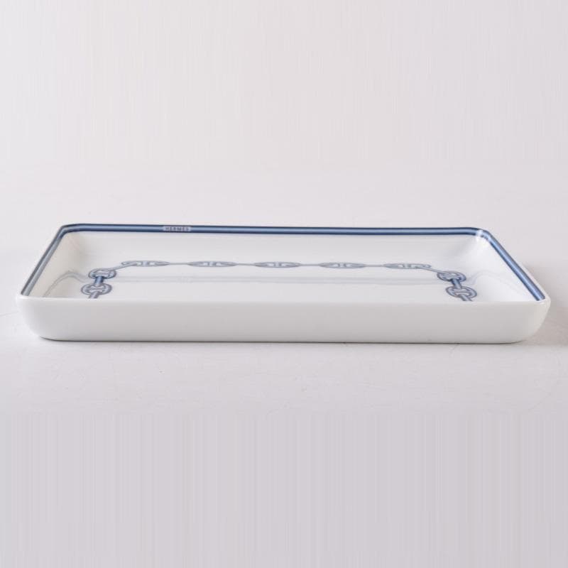 HERMES エルメス シェーヌダンクル スクエアプレート 箱付 V 7985