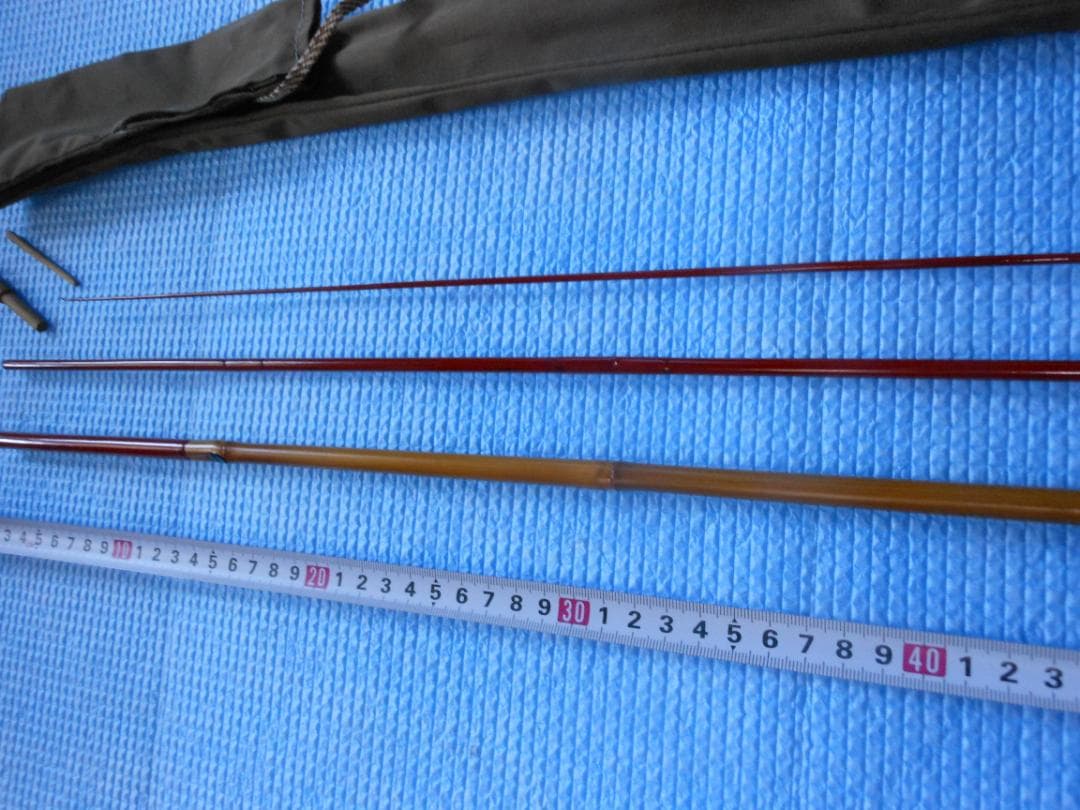 ヘラブナ竿 竹製 銘・花鳥水月 3本継（10，1尺）