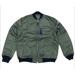 残1着私もファン ALDIOUS アルディアス MA-1（L）オリーブ×ブラック