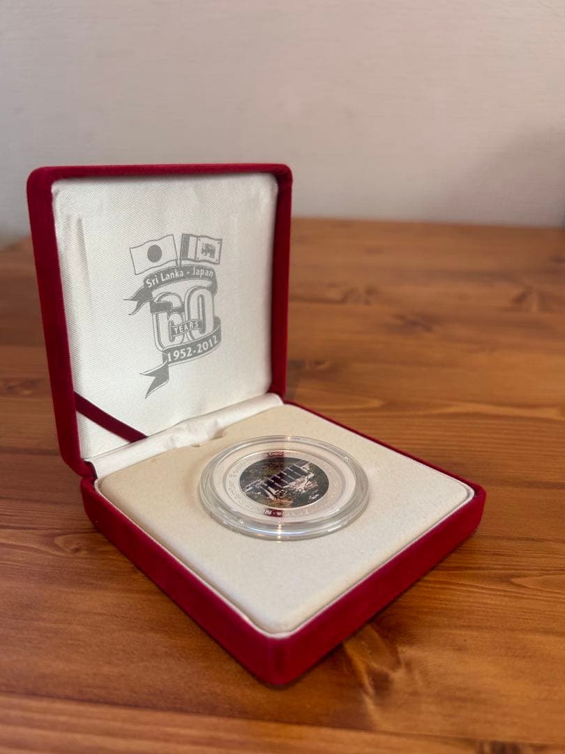 希少☆日本スリランカ外交樹立60周年記念 1000ルピー銀貨 プルーフ貨幣