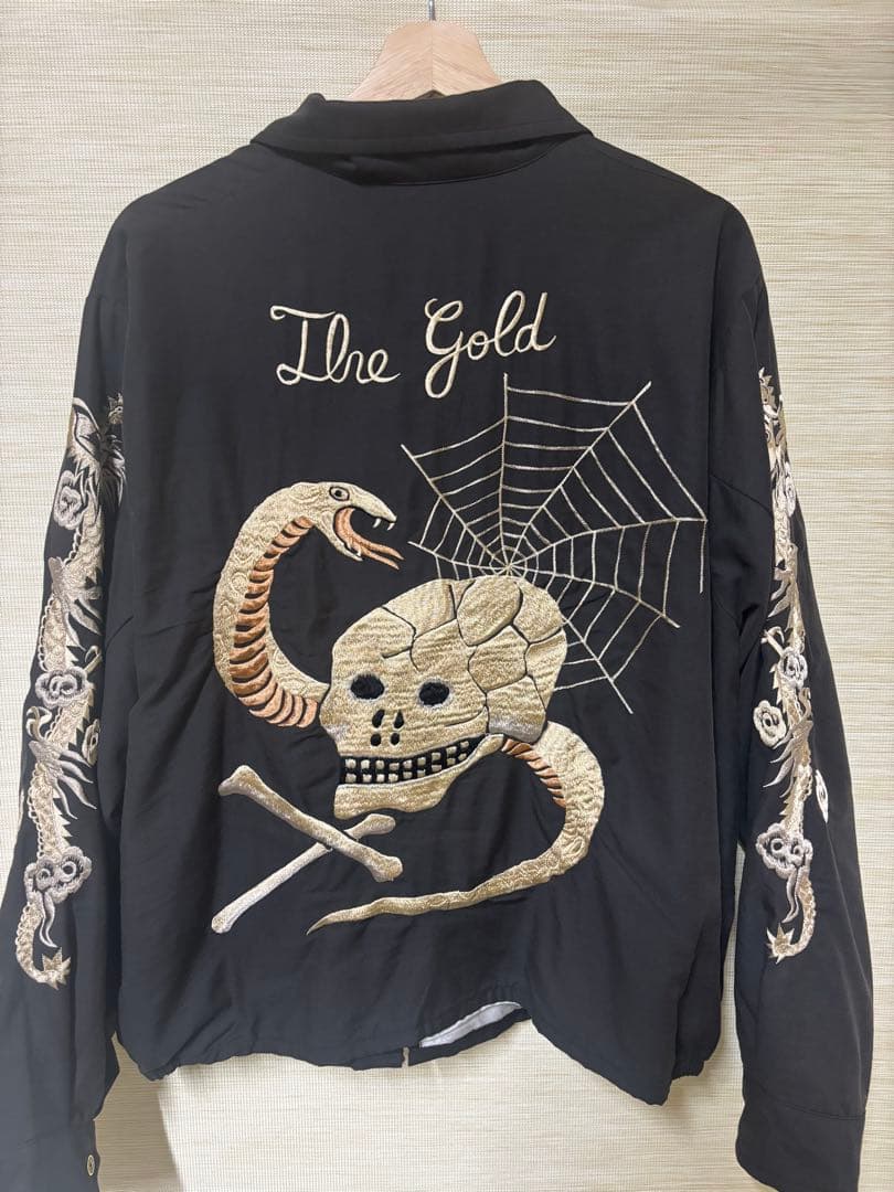 GOLD SKULL JACKET AGED MODELスカル ベトジャン - メルカリ