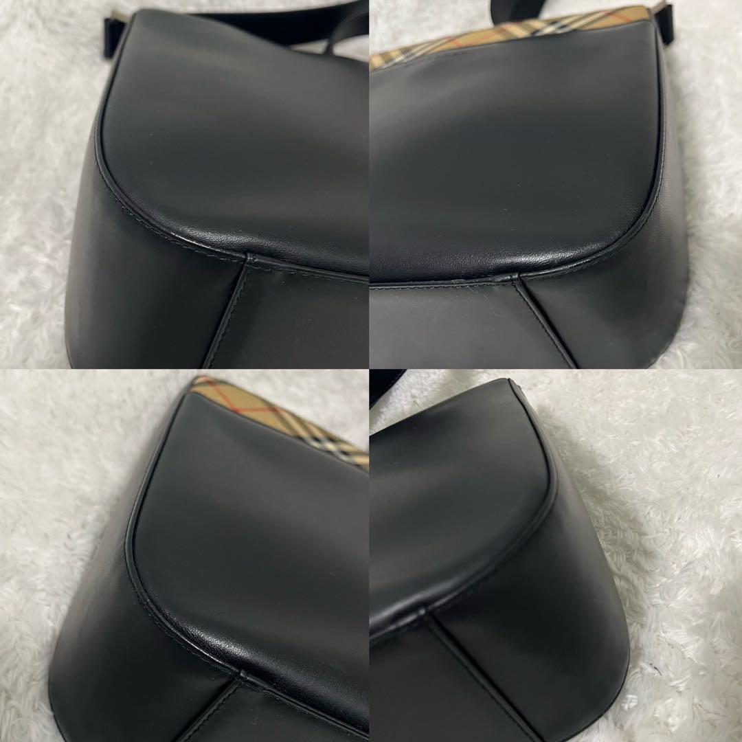 美品 バーバリー ワンショルダーバッグ レザー ノバチェック - メルカリ