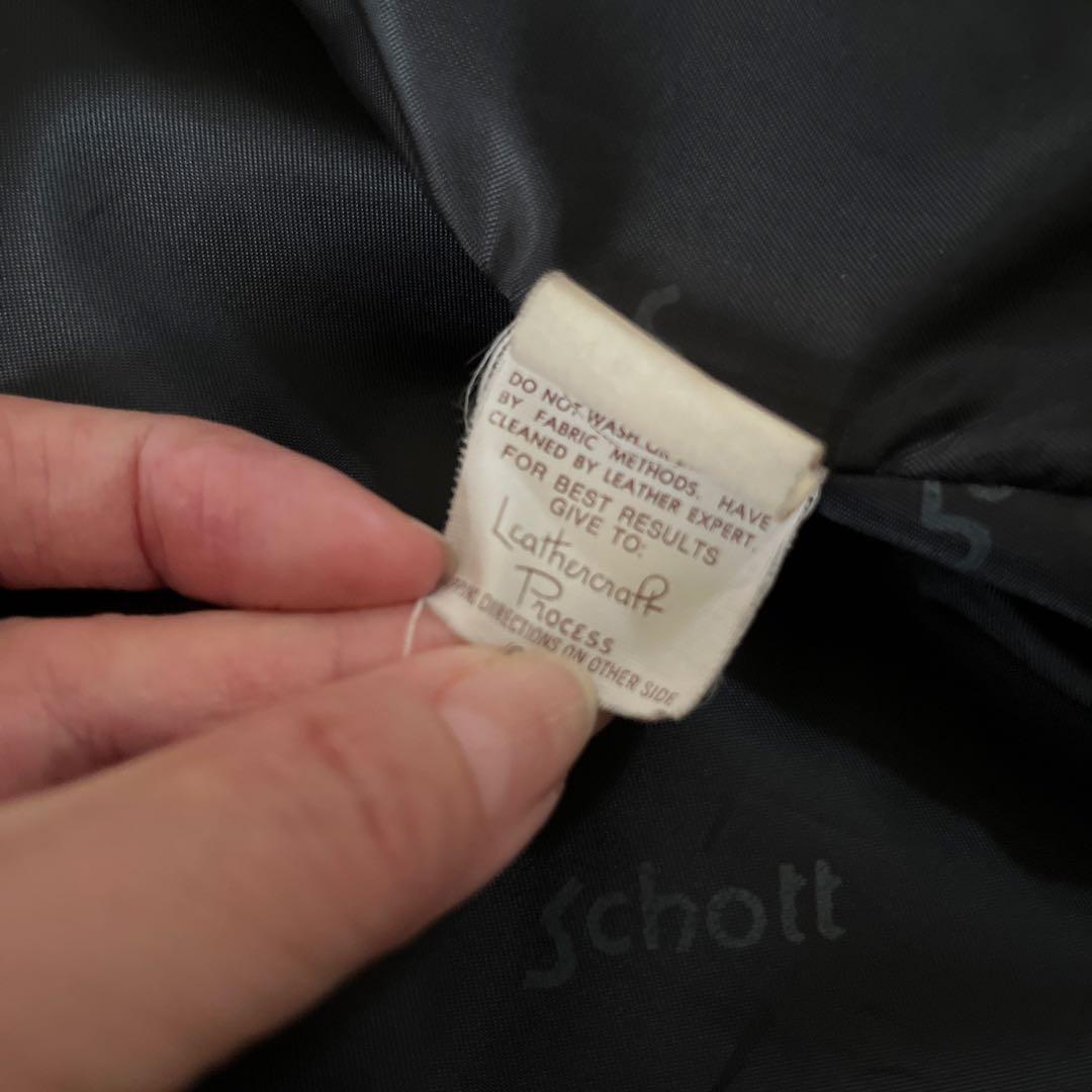 Schott《定番》シングルブラックライダースジャケット サイズ36