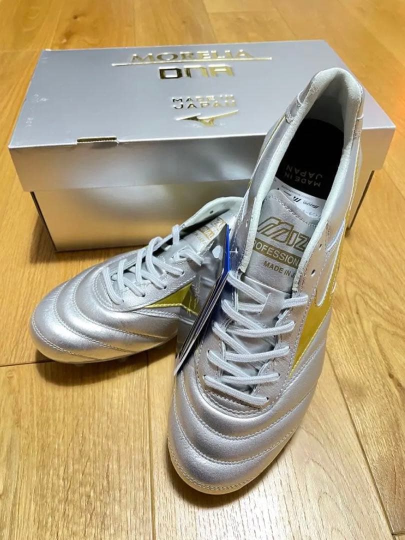 Mizuno モレリア DNA サッカーシューズ シルバー/ゴールド26.0