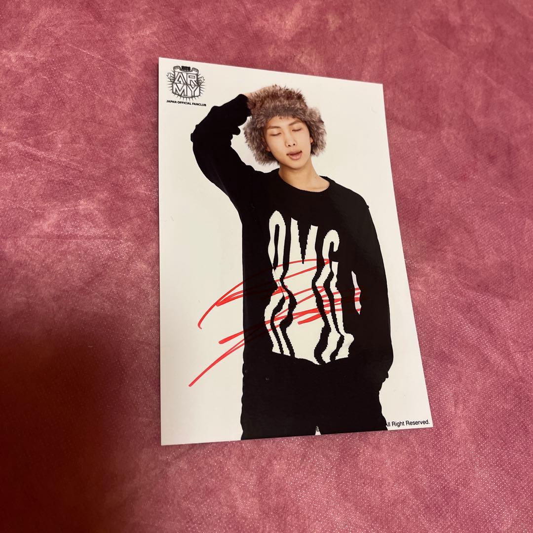 BTS RM JAPAN FC 継続特典 フォト サイン入り BTS RM JAPAN FC 継続特典 フォト サイン入り