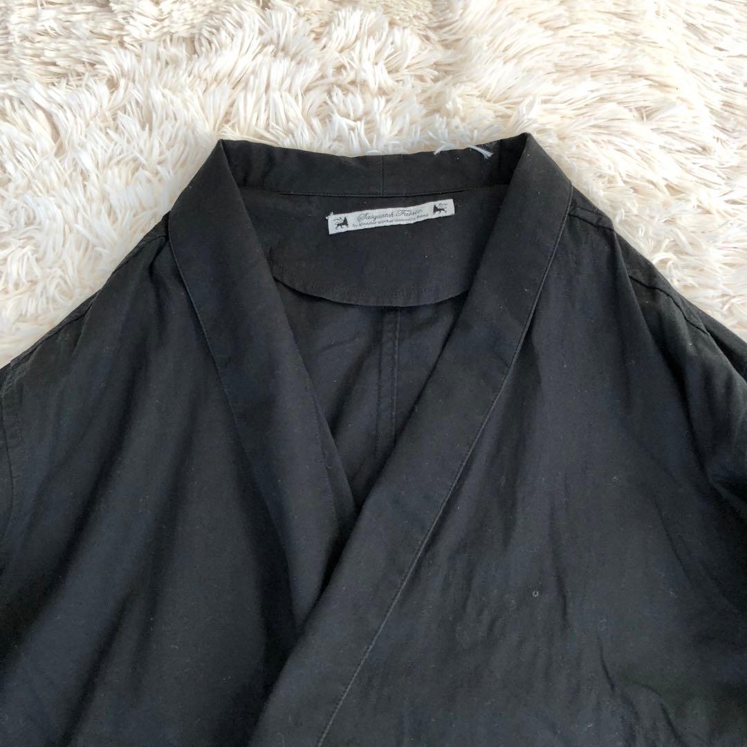 Sasquatchfabrix. 羽織シャツ カンフーシャツ 作務衣 ブラック黒