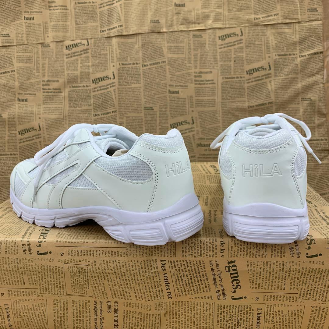 新品☆メンズ☆26.5cm☆屈曲 軽量オールホワイトスニーカー 白 1388