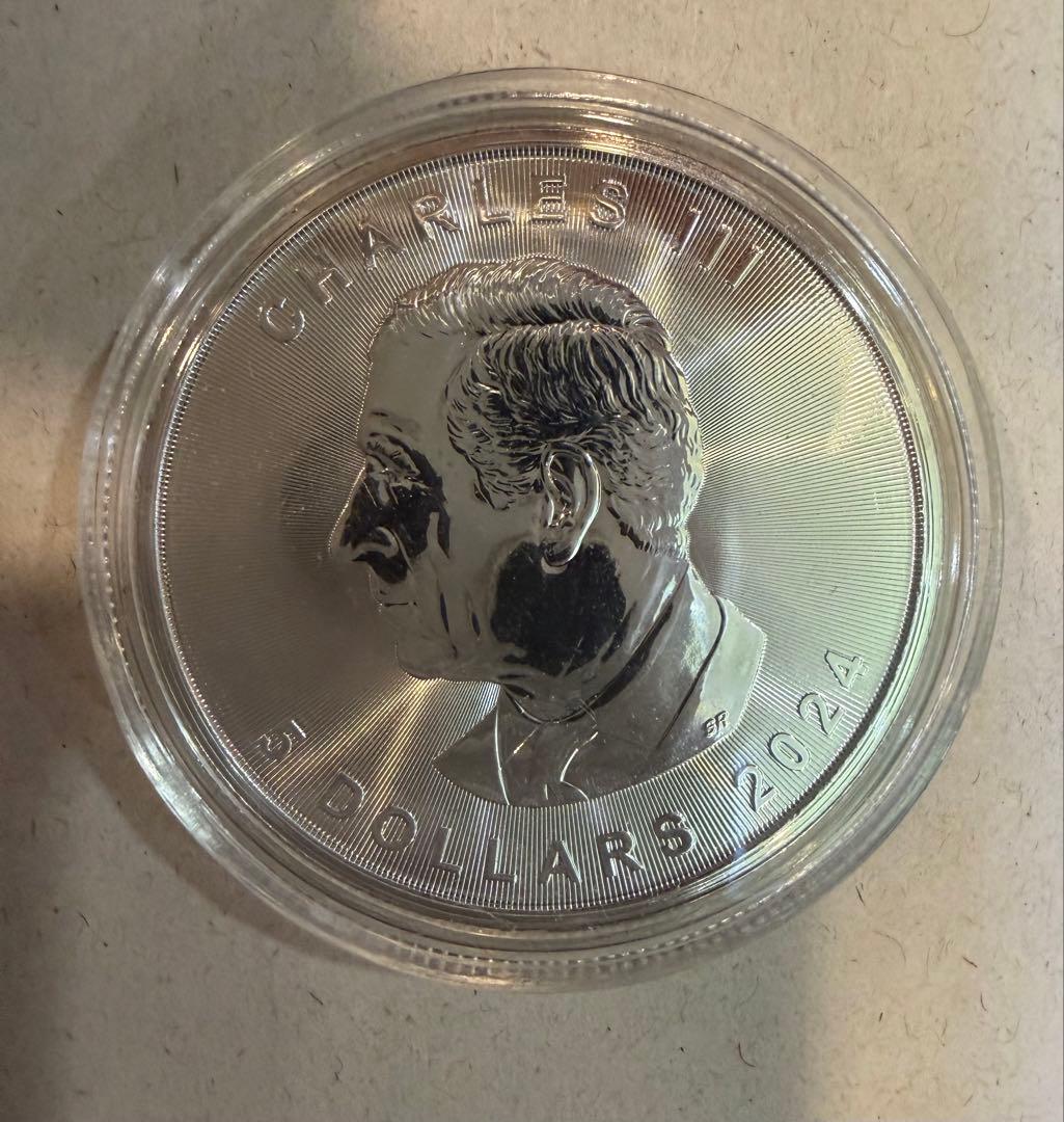 チャールズ3世 5ドル 銀貨 2024年 2024 チャールズ3世 干支辰年 10ポンド5オンスプルーフ銀貨 未鑑定 箱