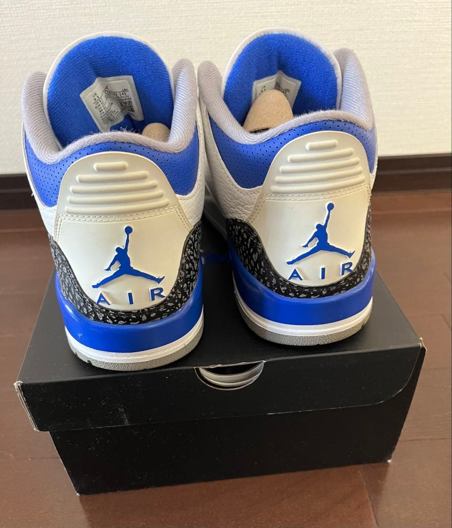 銀　Air Jordan 3 レトロ　27.5cm 美品