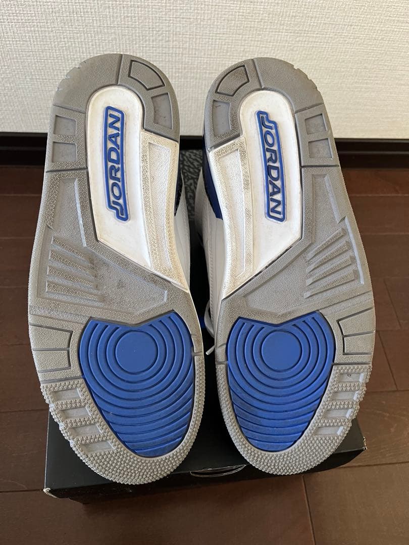銀　Air Jordan 3 レトロ　27.5cm 美品