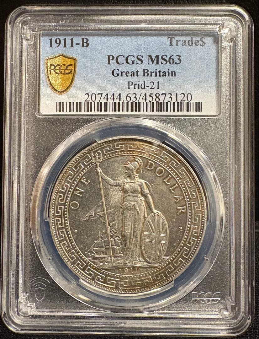 イギリス 1911年 トレードダラー 銀貨PCGS MS63 イギリス 貿易銀 トレードダラー 1908B NGC MS63 | ARK NUMISMATICS
