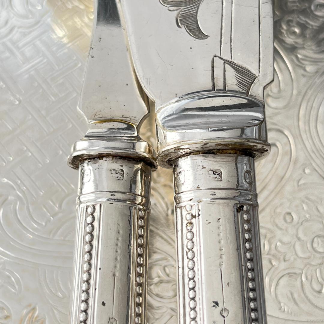 Martin & Hall】【純銀ハンドル】ビクトリアンの サーバーセット