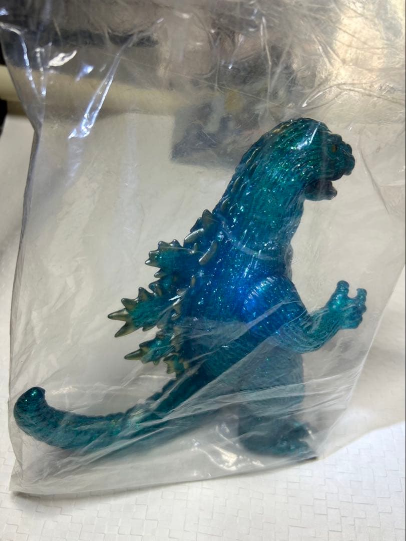 【マーミット】当時物ゴジラ　クリアブルーラメ　★希少・限定★ Marmit