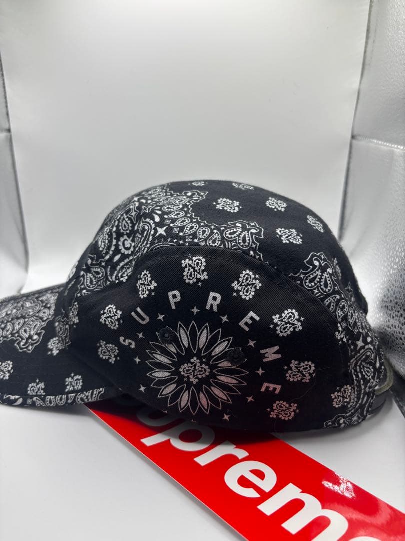 小物 Supreme Bandana Camp Cap \"Black\"