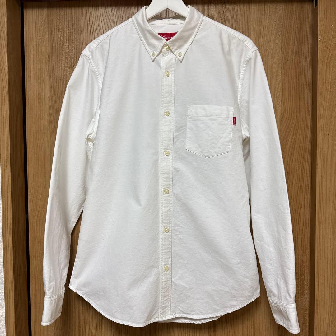Supreme シュプリーム Oxford Shirt ホワイト M 美中古 中古・古着通販】SUPREME (シュプリーム) 長袖シャツ ホワイト サイズ