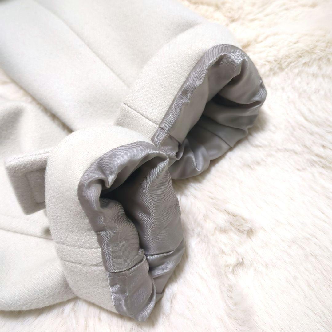 SHIPSシップス】ファーダッフルコート ウール カシミヤ混 フォックス