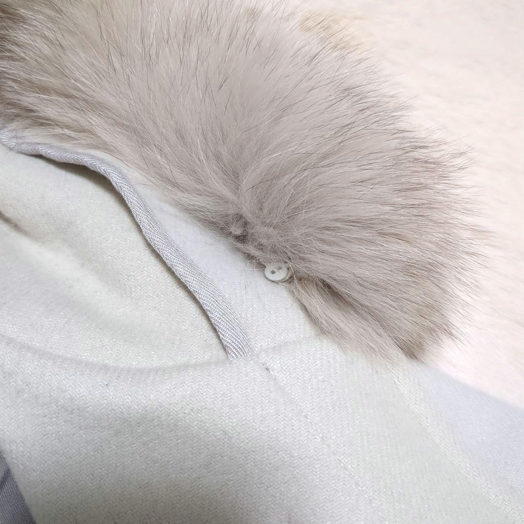 SHIPSシップス】ファーダッフルコート ウール カシミヤ混 フォックス