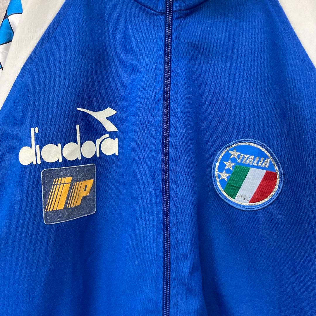 レア80s《ディアドラ》イタリア代表 刺繍トラックジャケット ジャージ