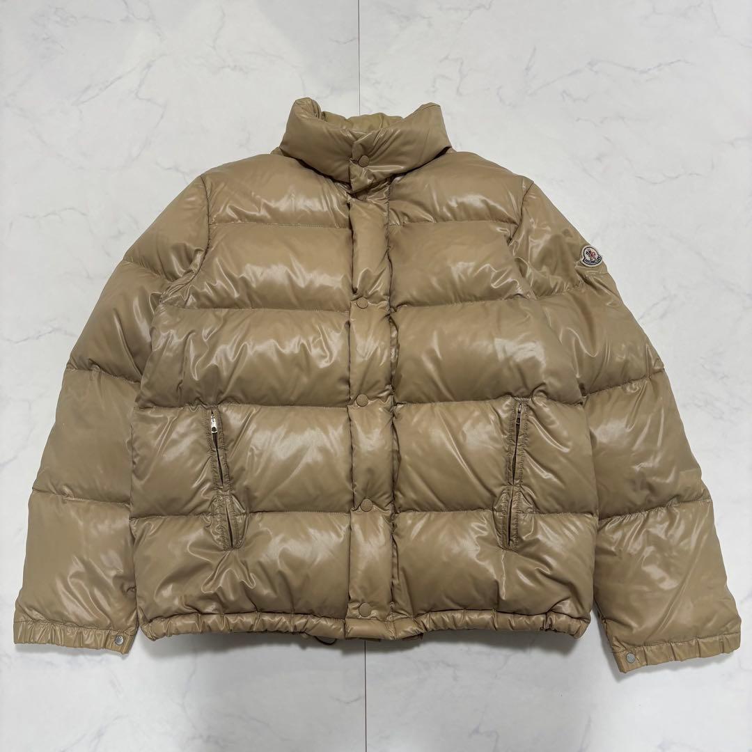 美品 MONCLER モンクレール ダウンジャケット 茶タグ ベージュ L相当
