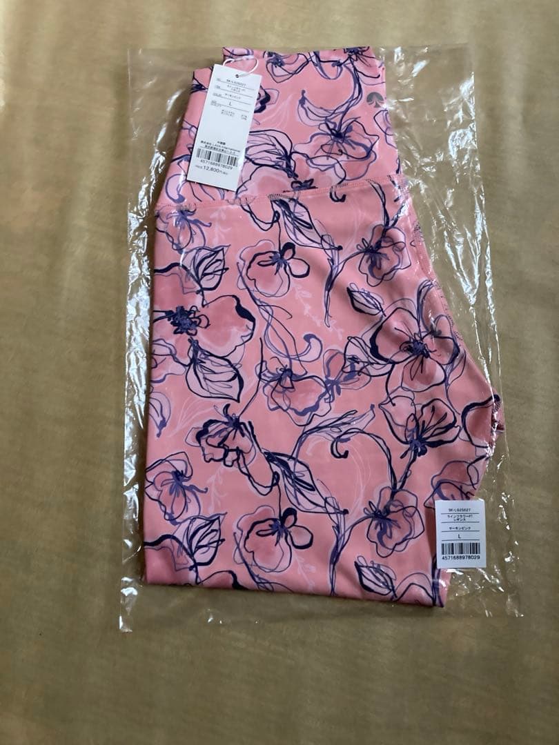 SUKALA フラワープリントレギンス lava リントスル サーモンピンク