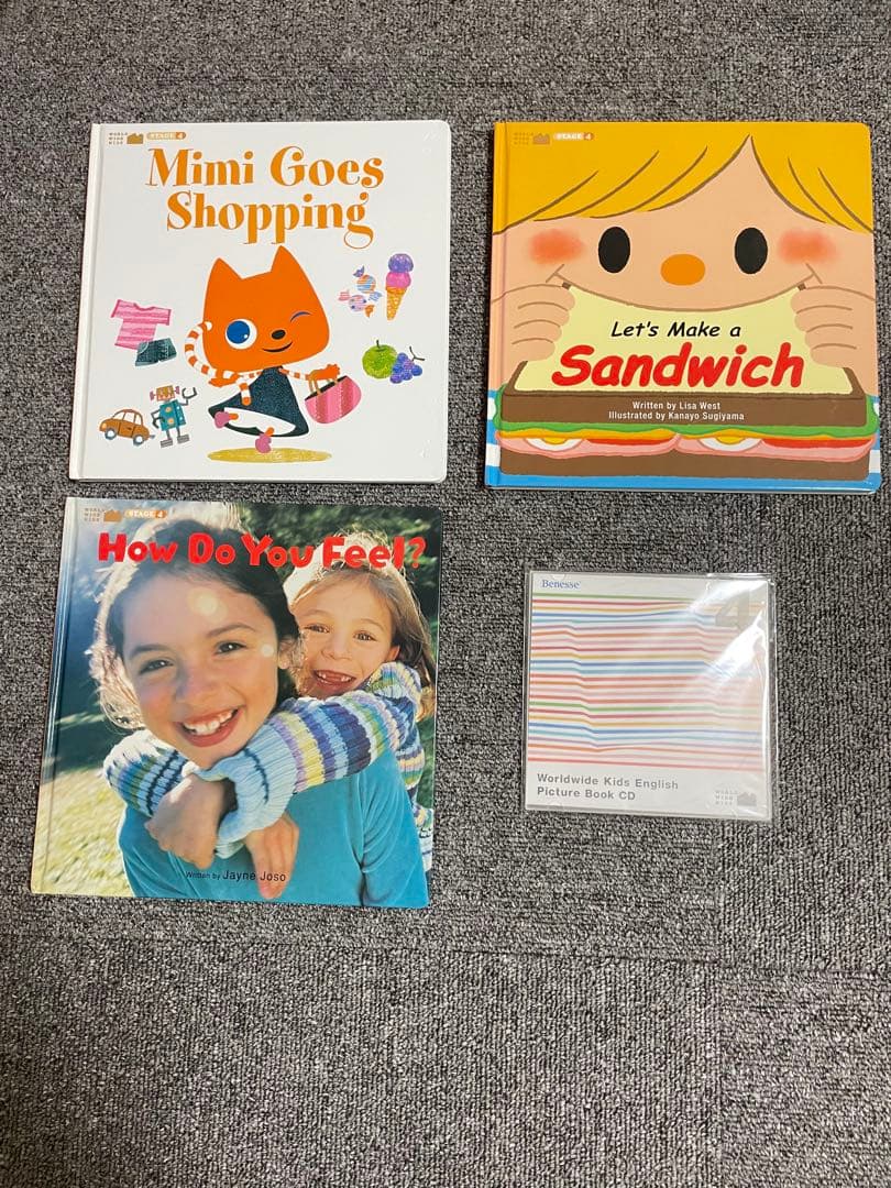 ワールドワイドキッズ ステージ4英語絵本3冊セット CD付 wwk - メルカリ