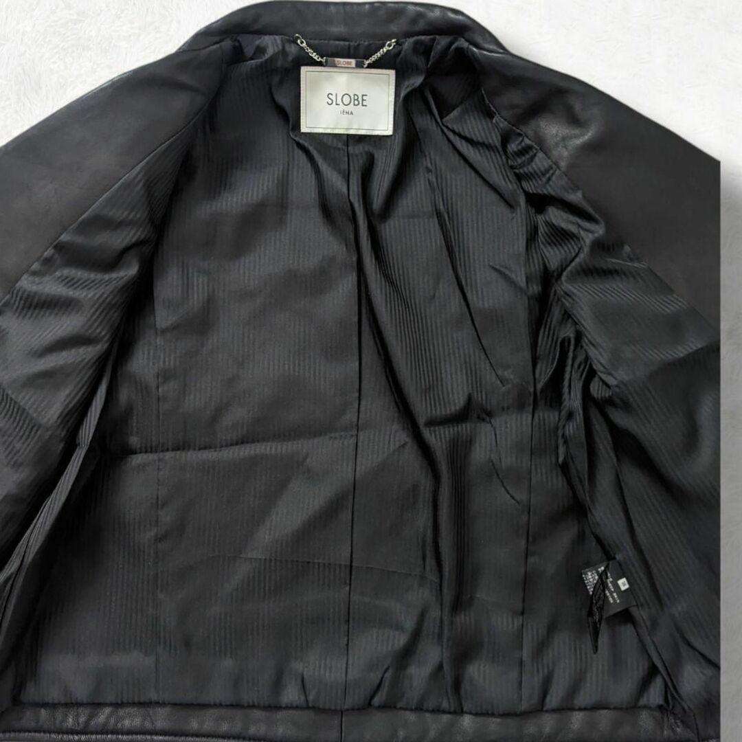 良品 スローブイエナ ラムレザー レザージャケット ライダース ダブル