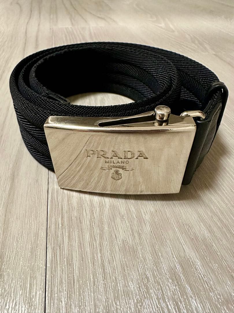 期間限定お値下げ中！PRADA ブラックナイロンベルト サイズ238 PRADA ベルト メンズ 2CN085 2DKF (PRADA/ベルト) 2CN085 2DKF F0002