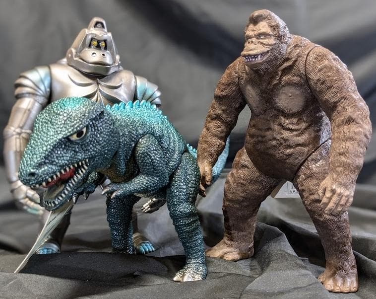 キングコング＆メカニコング＆ゴロザウルス（バンダイ）タグ付ソフビ３体セット