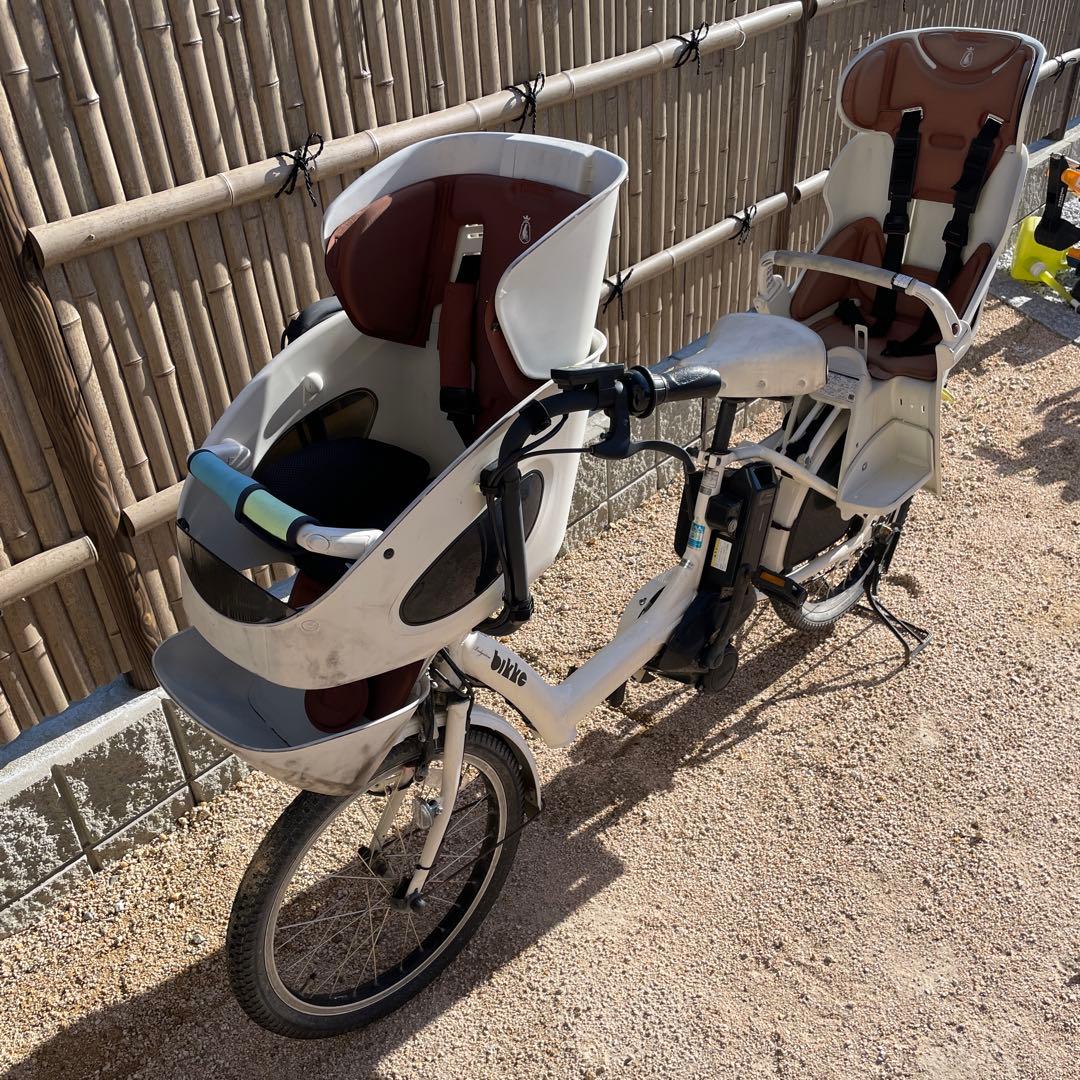 電動アシスト自転車 チャイルドシート付き ブリヂストン製 bikke 白色