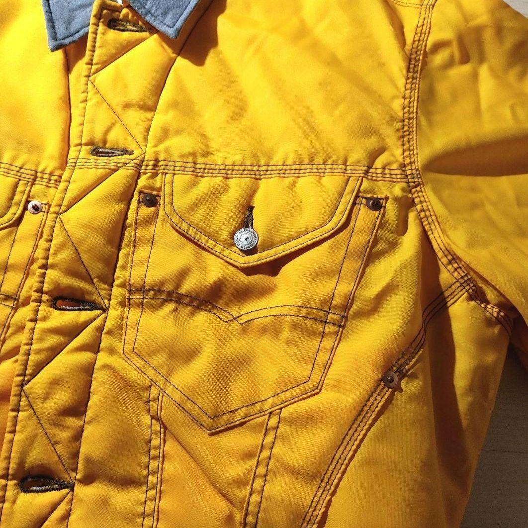 希少レア】00s ナイロン トラッカージャケット キルティング 黄色