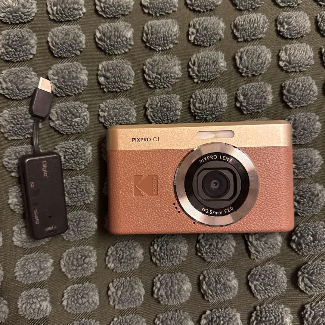 KODAK PIXPRO C1 ブラウン SDカード充電器付き - メルカリ