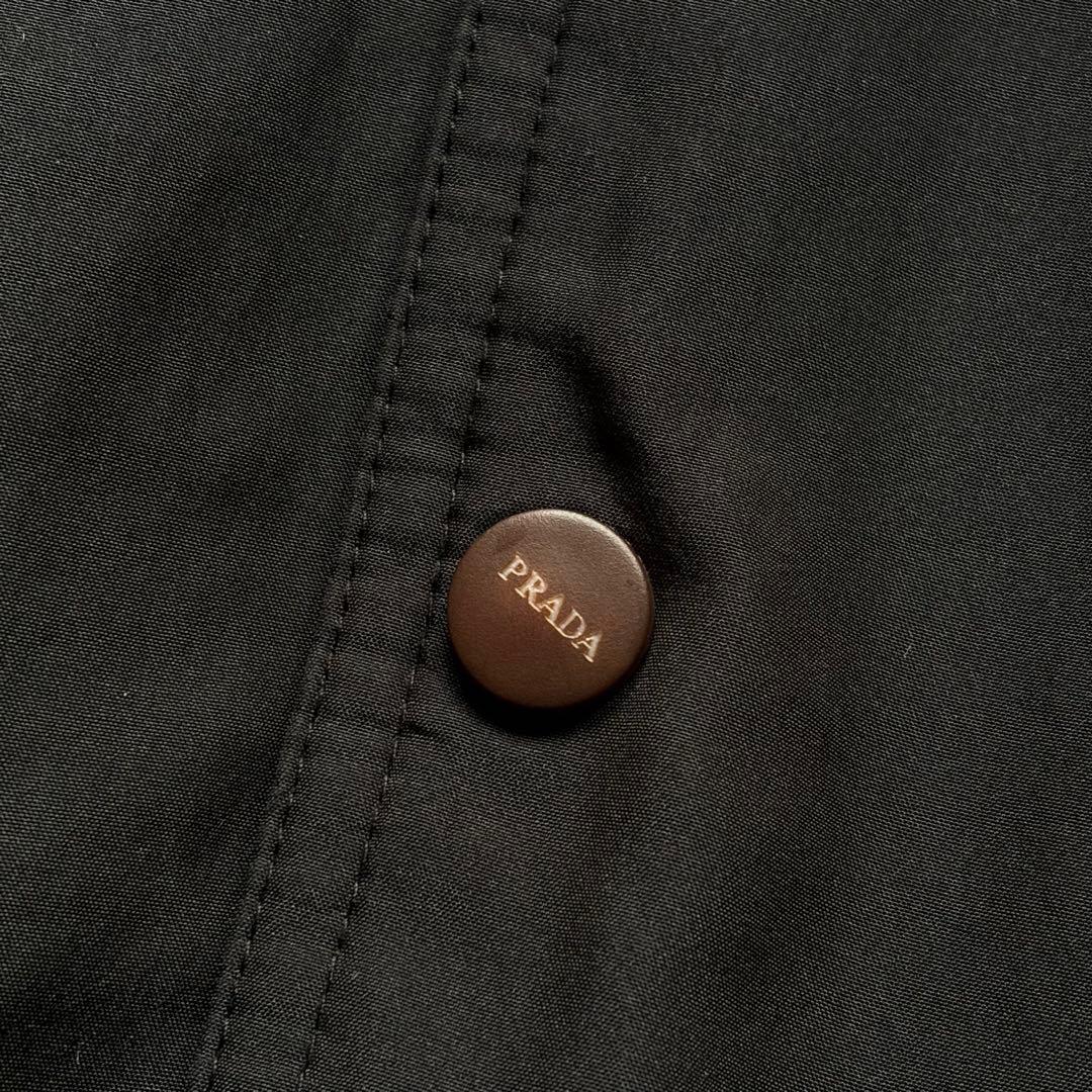 美品】プラダスポーツ 中綿ジャケット トラッカー型 ロゴラバータグ 黒