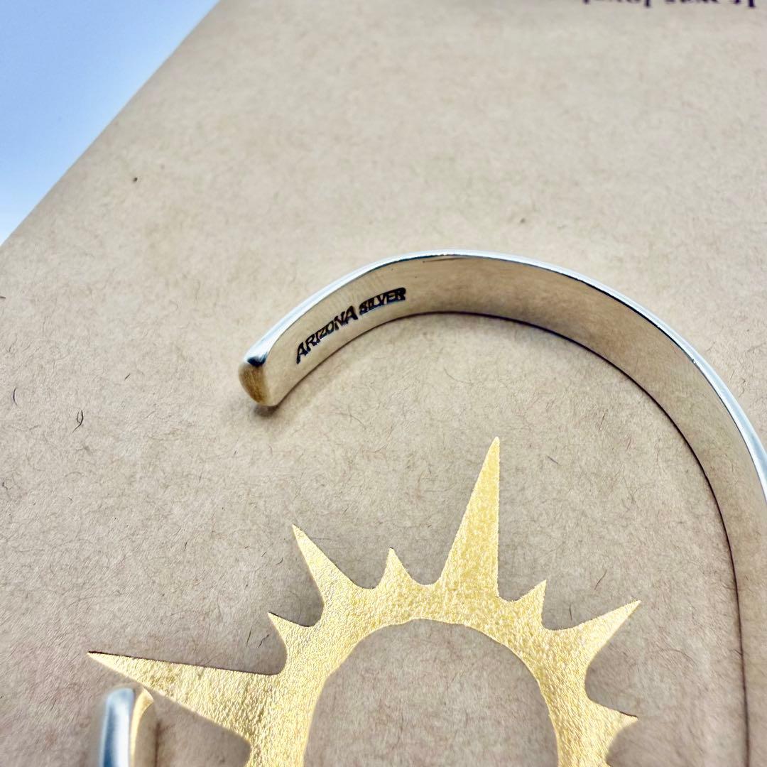 美品 アリゾナフリーダム シルバー甲丸バングル B-2c 定価29040円