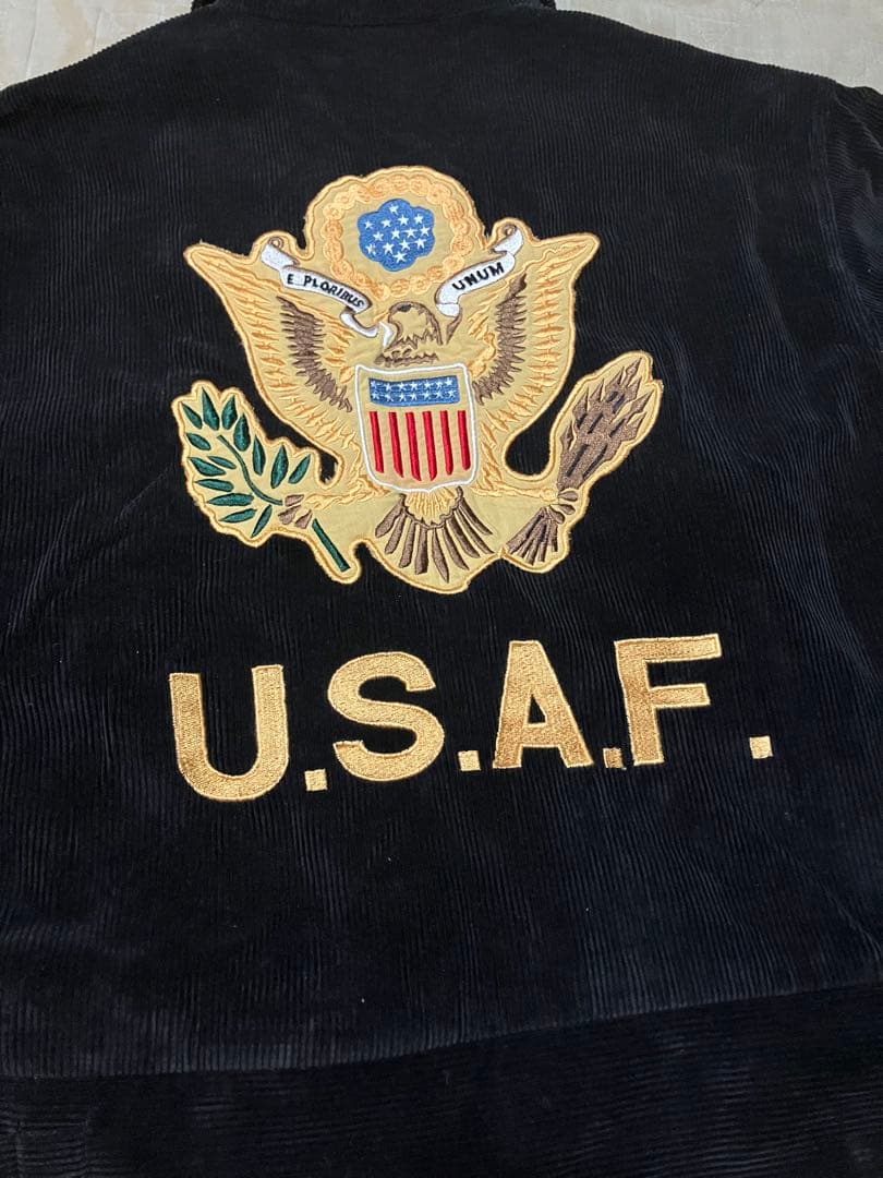 HOUSTON USAF ツアージャケット スーベニア コーデュロイ black - メルカリ