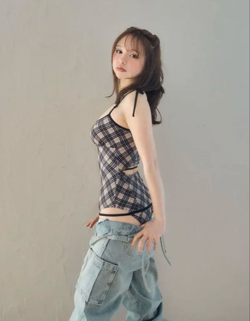 andmary Nadia check swim suit アンドマリー 水着