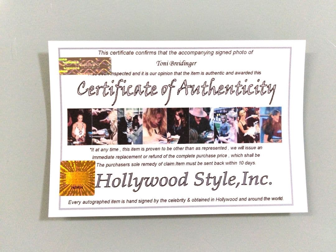 セール中…トニー・ブライディンガー直筆サイン入り2Lサイズ写真