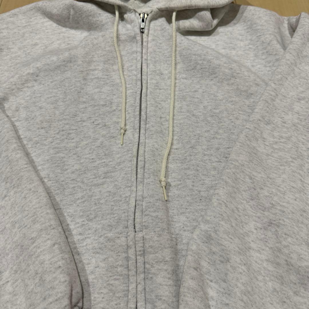 LEEジップパーカーグレーXL裏サーマルアルミジップmayoスヌーピー