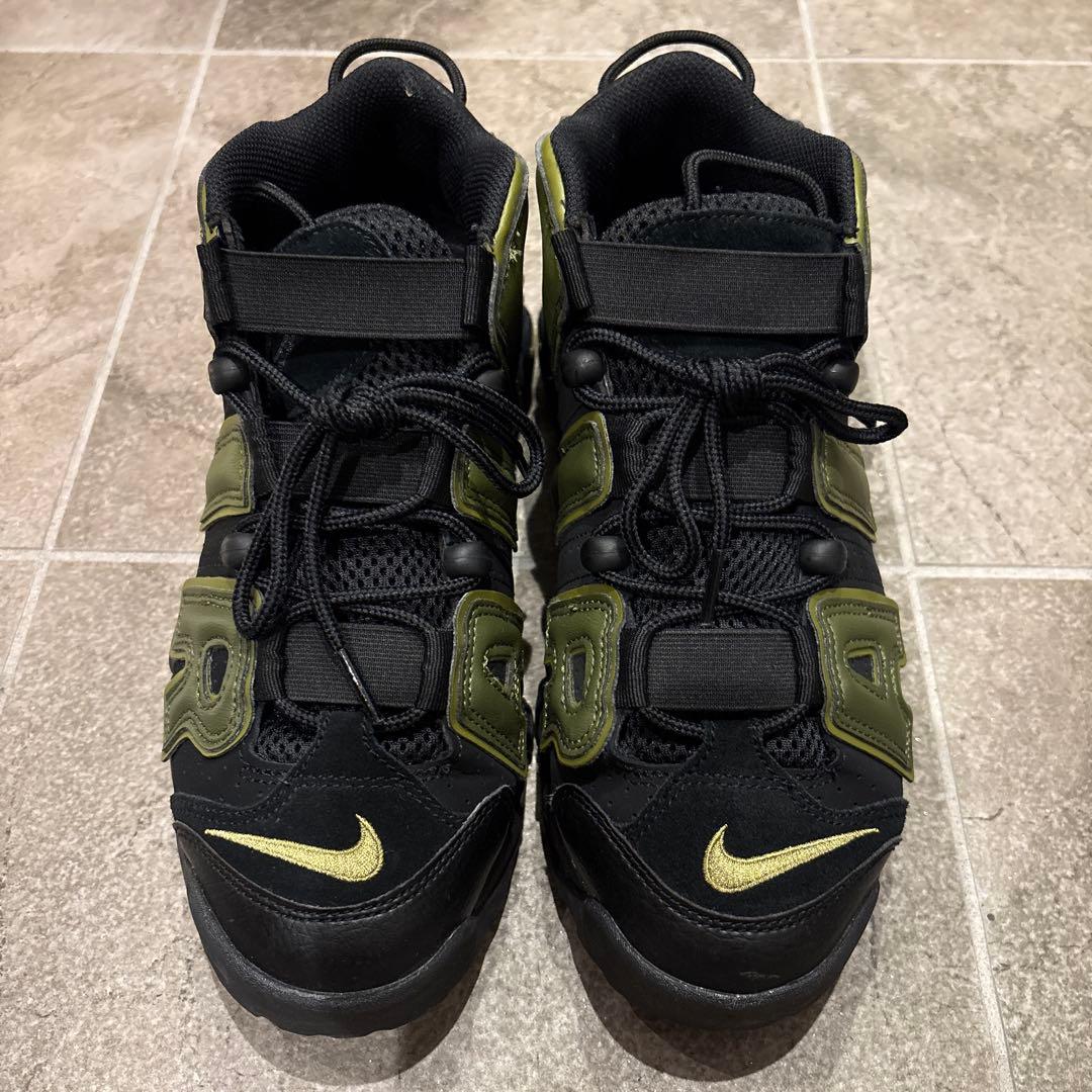 NIKE AIR モアテン 25.5cm ブラック/オリーブグリーン