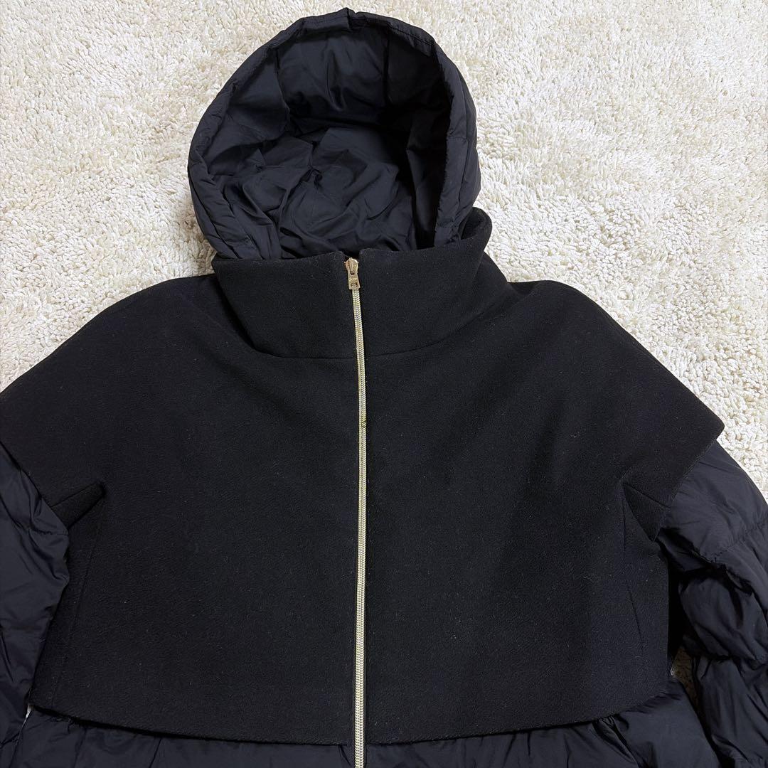 希少✨大きいサイズ 44 Herno ダウンコート 異素材 切り替え