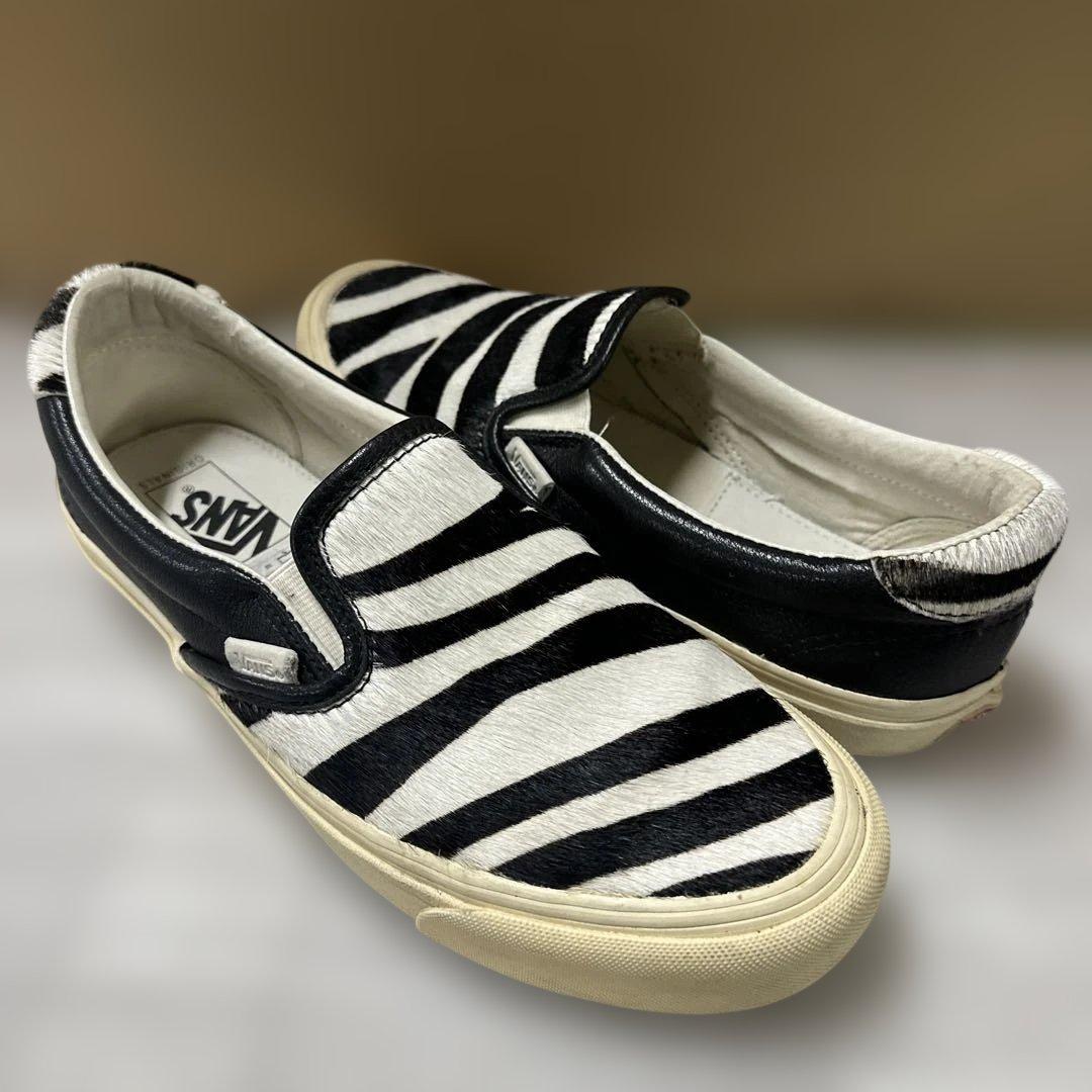 VANS VAULT バンズボルトゼブラ柄 ハラコ スリッポン - メルカリ