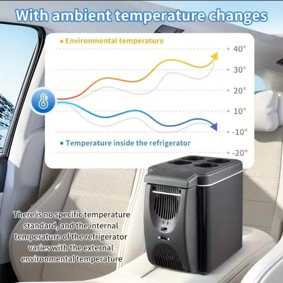 6972【未開封品】車載冷蔵庫 6L ポータブル冷蔵庫 冷温庫 - メルカリ